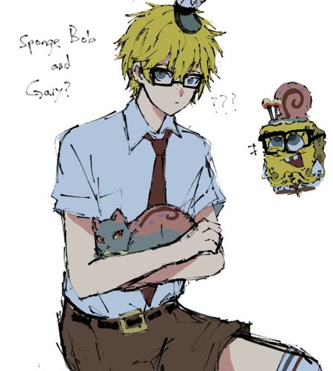 Sponge Bob human Spongebob Anime, Spongebob Quotes, Cartoon Characters As Humans, How Soon Is Now, Spongebob Drawings, Spongebob Square, Welcome Home Images, Sponge Bob, Cute Doodle Art