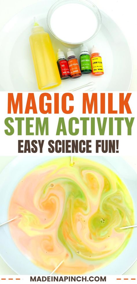 Are you ready to have some STEM fun with your kiddos? There's more to this Magic Milk experiment than meets the eye. Learn all about color mixing, chemical reactions, surface tension, and more! Magic Milk Experiment, Milk Experiment, Science Stem Activities, Family Meals Kid Friendly, Kids Saving Money, Magic Milk, Mathematics Activities, Stem Experiments, Kids Activities At Home