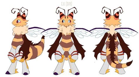 Bee Fursona, Fursona Types, Animated Animals, Bee Art, Funny Doodles, Cute Kawaii Drawings, Creature Concept Art, The Bee, Cartoon Character Design