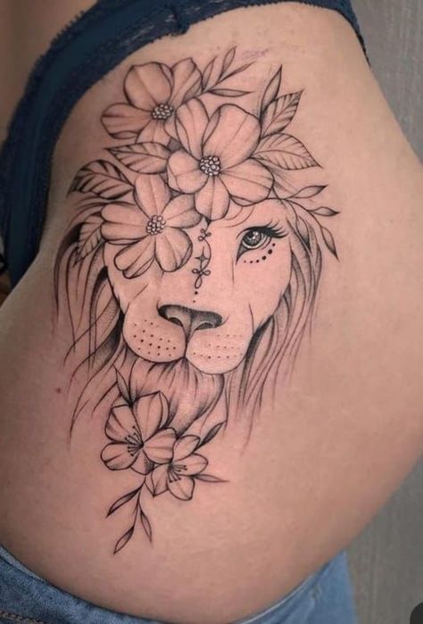 Lion Tattoo Sleeve, Tattoo Sleeve Girl, Female Lion Tattoo, Half Sleeve Tattoos Forearm, Tattoo Lion, Lion Tattoo Sleeves, Girls With Sleeve Tattoos, Leo Tattoos, Tattoo Sleeves