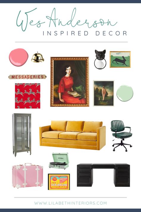 #interiordesign #homedecor #interiordecorating #wesanderson #Theroyalte en au s ##fantasticmrfox #moonrisekingdom #thegrandbudapesthotel #thefrenchdispatch #thedarjeelinglimited # thelifeaquaticwithstevezissou Wes Anderson Decor Interior Design, Wes Anderson Office, Wes Anderson Apartment, Wes Anderson Aesthetic Decor, Wes Anderson Interior Design, Wes Anderson Room, Wes Anderson House, Wes Anderson Design, Wes Anderson Decor