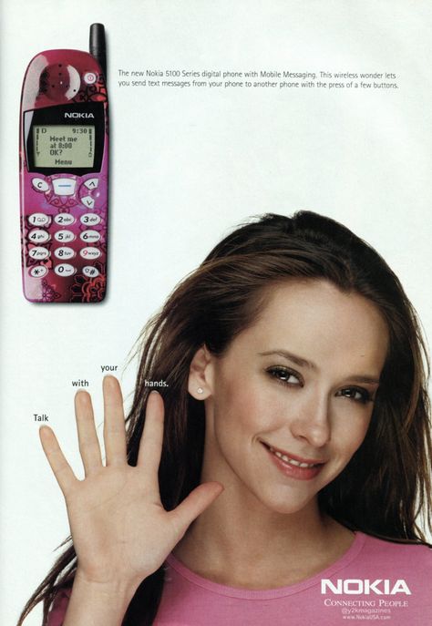 2000s on Twitter: "nokia 5100 ad with jennifer love hewitt (2000) https://t.co/32L1edS0fH" / Twitter Y2k Magazine, 80s Ads, 2000s Magazines, Blue Sky Wallpaper, Americana Aesthetic, Teen Witch, 2000s Nostalgia, Vintage Packaging, Jennifer Love Hewitt