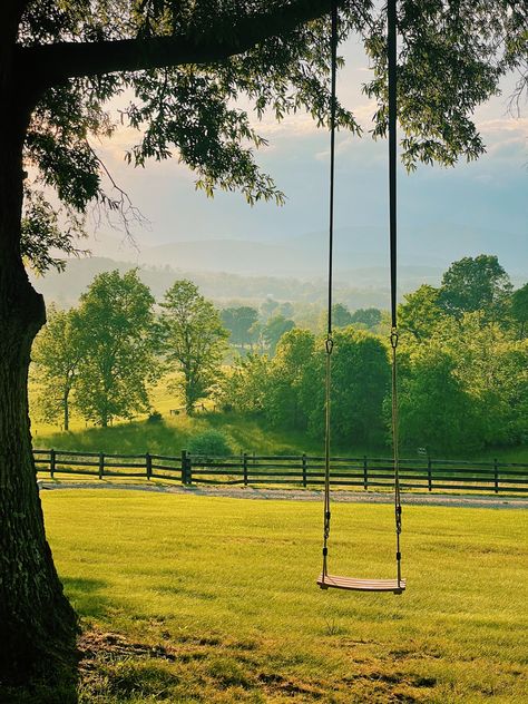 Swings Hanging From Trees, Country Side Aesthetic Houses, Country Side Asethic, Country Side Aesthetic Wallpaper, Ayunan Aesthetic, Country Side Life Aesthetic, Country Side House Aesthetic, Zoe Core Aesthetic, Old Cottage Aesthetic