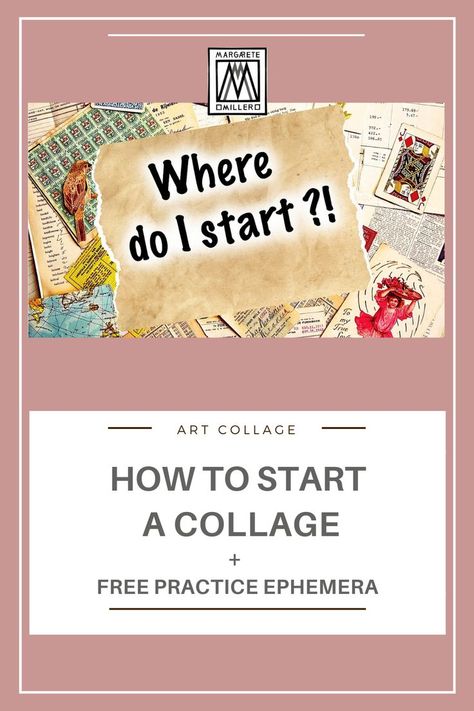 Scrapbook Paper Collage Art, How To Do Collage Art, How To Collage Art, Collage Tutorials Step By Step, Digital Collage Tutorial, Collage Art For Beginners, Ephemeral Art Journal, How To Make Collages, Collage Page Ideas