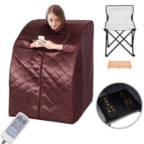 It's design include the most desirable features the expensive and fancy Saunas have. With this Portable Far Infrared, FIR Sauna for more conveniences & benefits then w large wooden Sauna. | eBay! $146. Portable Infrared Sauna, Portable Steam Sauna, Far Infrared Sauna, Sauna Kit, Portable Sauna, Steam Sauna, Infrared Sauna, Heated Floors, Detox Your Body