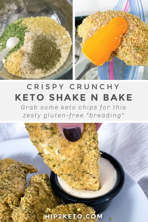 Keto Shake And Bake, Keto Seasoning, Keto Shake, Breaded Chicken Strips, Shake N Bake Chicken, Keto Chips, Keto Chicken Thigh Recipes, Shake And Bake, Keto Chicken Casserole