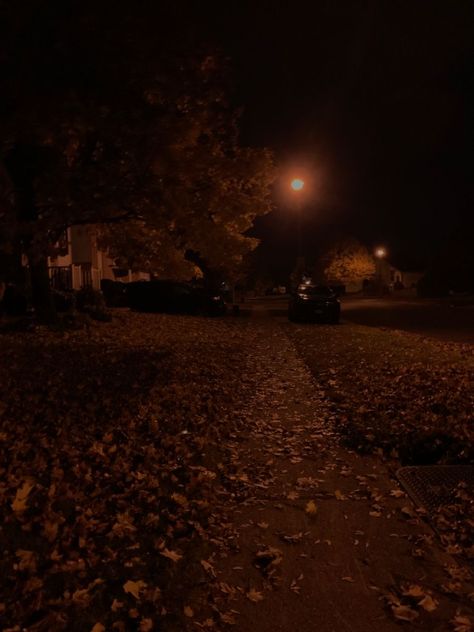 Dark Fall Asthetic Photos, Liminal Space Aesthetic Orange, Foggy Halloween Aesthetic, Warm Halloween Aesthetic, October Dark Aesthetic, Autumn 90s Aesthetic, Fall Nights Aesthetic, Scary Fall Aesthetic, Fall At Night Aesthetic