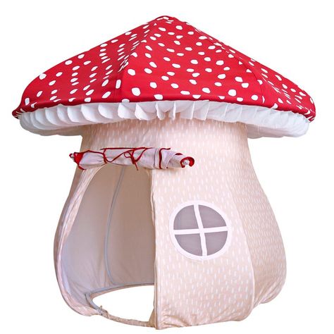 Asweets 33" x 32.8" Indoor Cotton Play Tent Mushroom Tent, Kids Playroom Decor, Cute Furniture, Playroom Storage, Tanah Liat, Mushroom Decor, Play Tent, Cute Room Decor, Playroom Decor