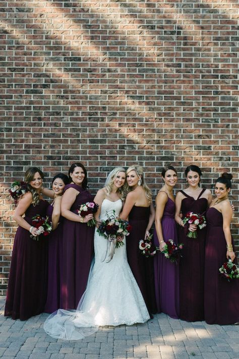 Berry tones. Mismatched bridesmaid dresses. Burgundy bridesmaid dresses. Fall wedding. Dark bridesmaid dresses. Dark Plum Bridesmaid Dresses, Dark Bridesmaid Dresses Mismatched, Plum Bridesmaid Dresses Fall, Handfasting Elopement, Fall Wedding Dark, Dark Bridesmaid Dresses, Bridesmaid Dresses Fall Wedding, Bridesmaid Dresses Mismatched Purple, Deep Purple Bridesmaid Dresses