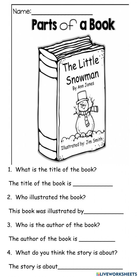 Part Of Book Worksheet, Media Literacy Grade 2 Activities, Parts Of The Book Worksheet Grade 2, My Favorite Book Worksheet, Parts Of A Story Worksheet, Literature Activities Elementary, Parts Of A Book Worksheet Free, Library Worksheets Free Printable, Parts Of A Book Activities