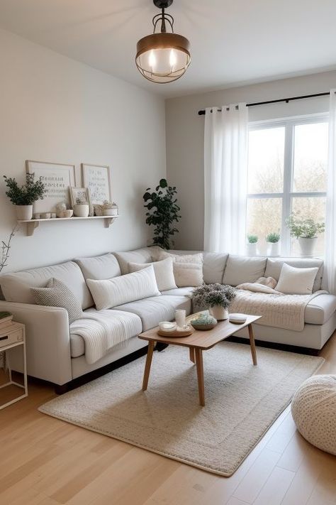 Cozy Townhouse Interior, Cozy Living Room Ideas, Cute Living Room, Room 2023, Living Room Decor Neutral, Apartment Vibes, Apartment Living Room Design, 1st Apartment, Living Room Design Inspiration