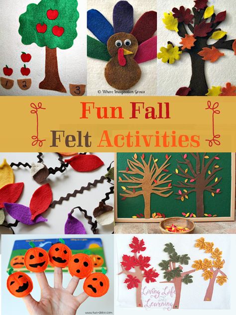 Frugal fun fall felt activities that you can make yourself that look great and make great activities for kids to play with and give as gifts to others. #feltcrafts #fall #kidsactivities #kidscrafts Felt Activities, Felt Board Ideas, Fall Owl, Felt Boards, Flannel Board, Autumn Activities For Kids, Fall Preschool, Owl Crafts, Crafts And Activities For Kids