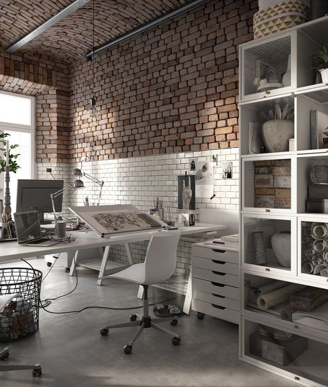 Home Art Studios, Atelier Interior, Loft Designs, Architects Desk, Design Studio Workspace, Design Studio Office, Home Atelier, Art Studio Room, Industrial Style Kitchen