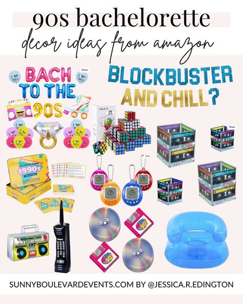 90s decorations and decor ideas from amazon 90s 2000s Bachelorette Party, 90s Bach Party Decor, 90’s Theme Bachelorette Party, 90s Bachelorette Party Decor, 90s Bachelorette Party Ideas, Bachelorette 90s Theme, 90s Bach Party, 90s Bachelorette Party Themes, 90s Balloons