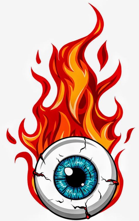 Flying Eyeball Art, Flying Eyeball, Eyeball Art, Flame Art, In Flames, Graffiti Characters, Minimalist Tattoos, Dope Cartoon Art, Garage Art