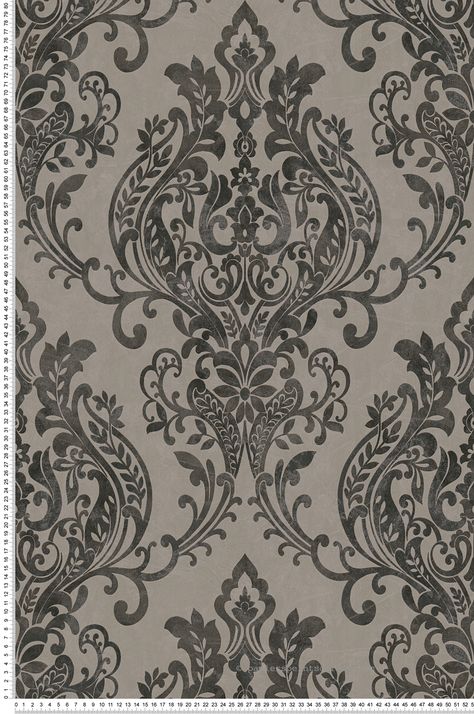 Hall Wallpaper, Office Wallpaper, Grey Christmas, Baroque Pattern, Damask Wallpaper, Mural Design, Wallpaper Living Room, Wallpaper Bedroom, Baroque Fashion