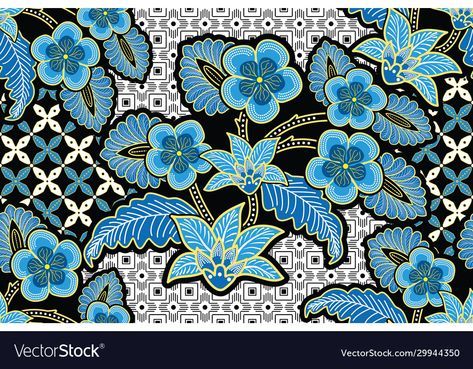 Ornamen Flora, Batik Pattern Design Art, Nirmana Batik, Batik Flora, Batik Drawing, Motif Vector, Design Batik, Batik Painting, A Level Art Sketchbook