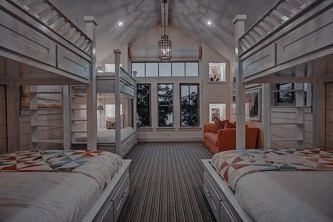 Dream House Bedroom, Custom Bunk Beds, Dormitory Room, School Building Design, Hostel Room, Bunk Beds Built In, Casas Coloniales, Fame Dr, House Room