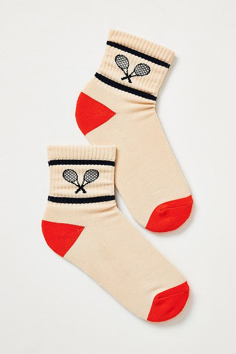 Combed cotton, polyester, elastane Imported | Athletic Racket Socks by Daily Practice by Anthropologie, Women's, Polyester/Cotton/Elastane Tennis Socks, Anthropologie Accessories, Daily Practices, Black Cream, Combed Cotton, Anthropologie, Tennis, Super Cute, Socks