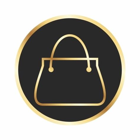 Bag Icon Logo, Black And Gold Shoes, Logo Online Shop, Dress Logo, Icon Jewelry, Shoe Lace Tying Techniques, Hand Logo, Poster Background Design, Crochet Dress Pattern