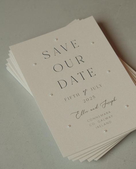 modern, elegant & a timeless font🕊️ This save the date has been one of our most popular designs we’ve ever created & we’re so grateful for each and everyone of you. ~ #timeless #modern #bride #bridetobe #stationery #savethedate #invitations #stationer #weddinginvite #minimalstyle Timeless Wedding Save The Dates, Wedding Invitations Modern Elegant, Save The Date Ideas No Photo, Save The Date Classic Elegant, Save The Date Classy, Elegant Save The Date Ideas Classy, Old Money Save The Date, Save The Date Minimal, Cute Save The Dates