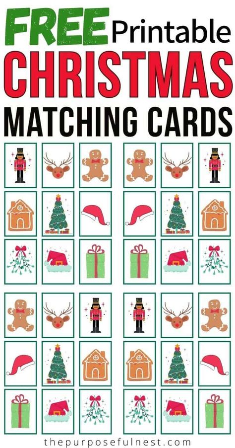 Looking for Christmas-themed activities for kids? Grab these Free Christmas Matching Game for children to play a fun holiday matching game. Christmas Puzzles For Kids Free Printable, Christmas Matching Game Free Printable, Christmas Matching Game, Printable Christmas Games For Kids, Christmas Memory Game, Free Christmas Activities, Toddler Christmas Games, Christmas Profile Pictures, Matching Games For Toddlers