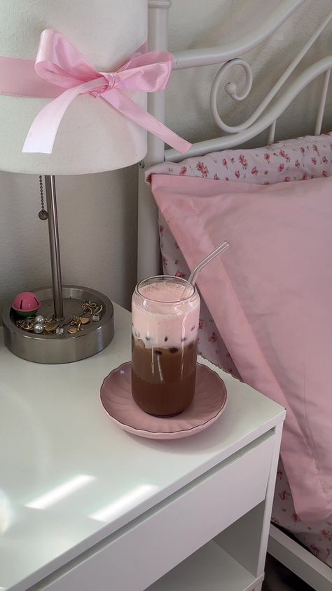 Blushing hues and cozy vibes 💕🌷 #PinkHaven #BedroomInspo #AestheticDecor #SoftAndSerene #PinkDreamscape #CozyNook #InteriorGoals #BlushBedroom #PrettyInPink Soft Pink Aesthetic Room Ideas, Pink Moodboard Aesthetic, Room Pink Aesthetic, Chocolate Boba, Cozy Aesthetic Room, Pink Clean Girl, Cozy Room Aesthetic, Milk And Strawberry, Boba Coffee