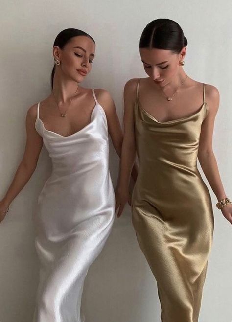 Silk Dresses Aesthetic, Aesthetic Silk Dress, Silk Dress Aesthetic, Satin Dress Outfit, Silk Dresses Outfit, Social Media Post Ideas, Money Dress, Body Con Dress Outfit, Classy Prom Dresses