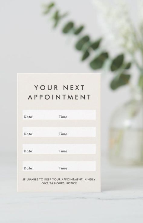 Modern, light neutral appointment cards with template fields for your contact information and logo on the back. Font, font color and background color can be changed with the design tool. Appointment Card Design, Appointment Card, Appointment Cards, Modern Light, Custom Logo, Custom Logos, Colorful Backgrounds, Card Design, Tool Design