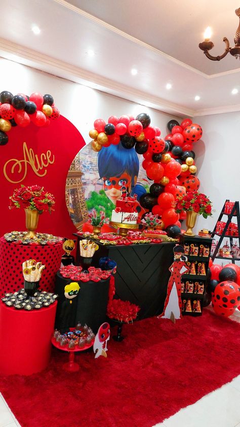 Miraculous Ladybug Decorations, Miraculous Ladybug Party Ideas, Miraculous Ladybug Birthday Party Ideas, Ladybug Birthday Theme, Ladybug Birthday Decorations, Ladybug Party Decorations, Lion Birthday Party, Miraculous Ladybug Party, Ladybug Cakes