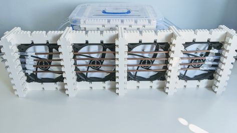 This LEGO Air Conditioner is Cooler Than Yours Fall Blog Post Ideas, Swamp Cooler, Blog Post Topics, Submersible Pump, Lego Parts, Electrical Tape, Blog Post Ideas, Blogger Tips, Copper Tubing