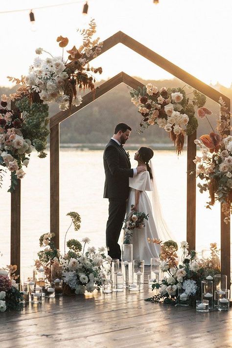 Outdoor Wedding Backdrops, Wedding Arches Outdoors, Wedding Archway, Enchanted Forest Wedding, Wedding Backdrop Design, Wedding Arbour, Ceremony Arch, Outdoor Wedding Decorations, Lake Wedding