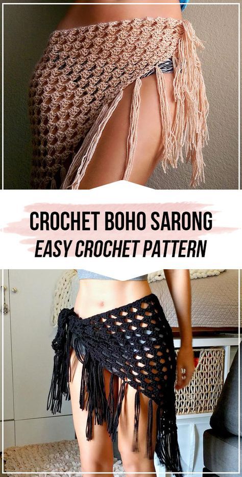 Sarong Pattern, Crochet Bathing Suits, Crochet Bottoms, Bikinis Crochet, Crochet Crop Top Pattern, Mode Crochet, Crochet Boho, Crochet Design Pattern, Crochet Clothes For Women