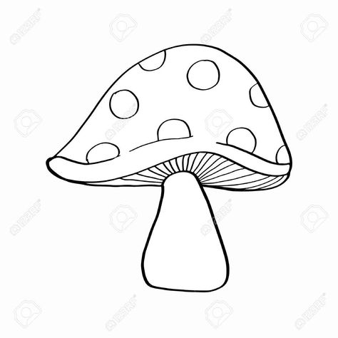 Mushroom Outline, Mushroom Clipart, White Page, Outline Images, Mushroom Drawing, Mushroom House, White Illustration, Clipart Black And White, Mushroom Art