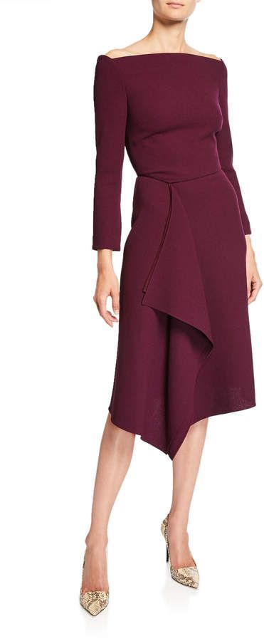 Luxury Classic Dress With Structured Shoulders, Luxury Tailored Dress With Structured Shoulders, Classic Knee-length Dress With Structured Shoulders, Dress Elegant Classy, Roland Mouret Jumpsuit, Roland Mouret Gown, Duchess Dress, Trendy Dresses Formal, Chic Fits