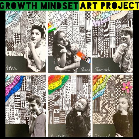 Growth Mindset Projects, Growth Mindset Art Project, Growth Mindset Art, First Grade Projects, Growth Mindset Display, Mindset Art, Teaching Displays, September Art, Graduation Art