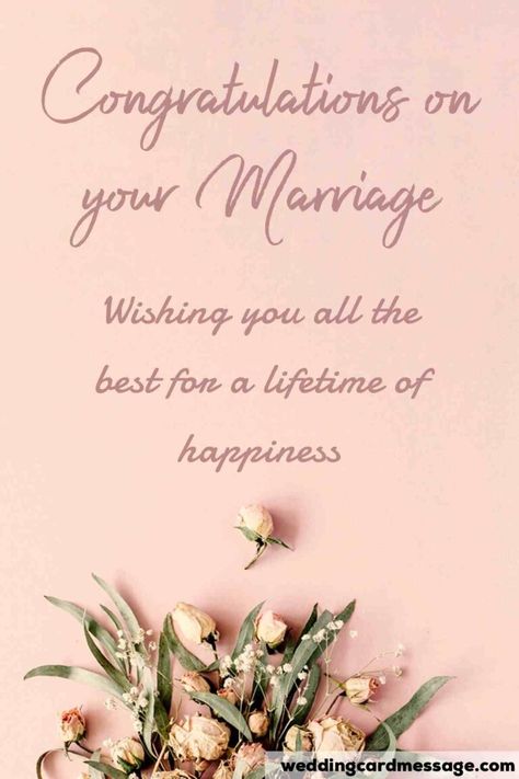 Wish your son or daughter a happy wedding with these example wedding messages from parents that are perfect for cards or to say in person | #wedding #wishes #weddingwishes #parents Wish For Wedding Messages, Ucapan Happy Wedding Card, Wishes For Wedding Day, Best Wishes Wedding Messages, Wedding Wishes Messages Congratulations, Wedding Messages Congratulations, Best Wishes For Wedding, Happy Wedding Day Wishes, Wishes For Wedding