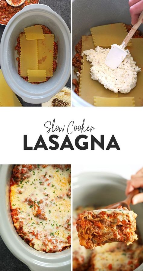 Crockpot Lasagne, Crock Pot Lasagna, Crockpot Meal Prep, Lasagna Easy, Crock Pot Lasagna Recipe, Fit Foodie Finds, Crockpot Lasagna, Slow Cooker Lasagna, Italian Night