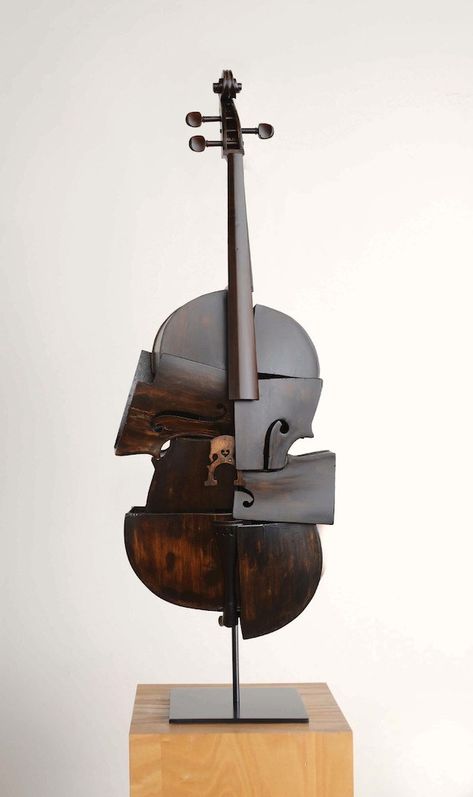 Elegant Sculptures Formed From Deconstructed Instruments - My Modern Metropolis Music Sculpture, Violin Art, Violin Design, Cubist Paintings, Art Musical, Modern Metropolis, Musical Art, Music Images, Eclectic Art