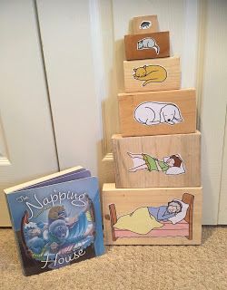 Storytelling For Preschoolers, Book Themes For Preschool, The Napping House Craft, The Napping House Printables, Story And Craft Ideas Children Books, Story Baskets Ideas, Napping House Activities Preschool, The Napping House Activities Preschool, Preschool Book Activities