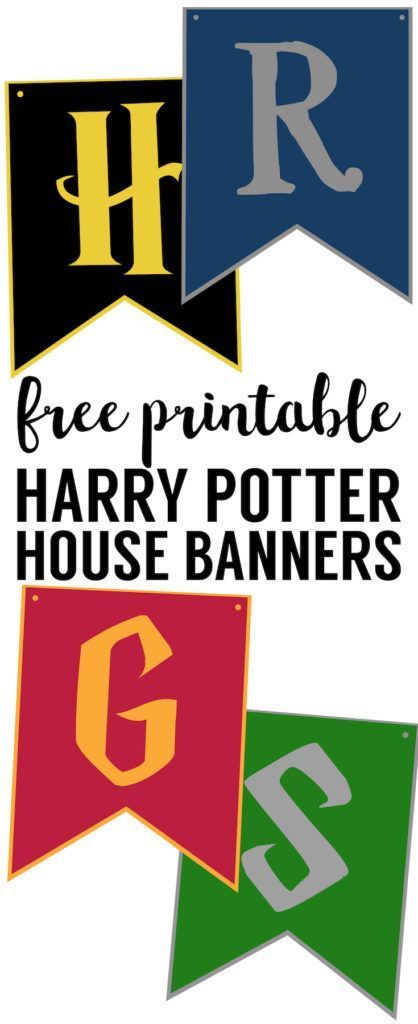 Harry Potter House Banners Free Printable. Hogwarts Crest printable. Hogwarts house banner pennant or Hogwarts signs are fun Harry Potter party decorations. Harry Potter House Banners, Hogwarts Sign, Harry Potter Banner, Harry Potter Party Decorations, Classe Harry Potter, Harry Potter Printables Free, Cumpleaños Harry Potter, Harry Potter Bday, Potter House