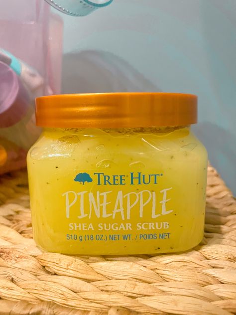 Preppy Tree Hut Scrub, Treehut Body Scrub Aesthetic, Tree Hut Body Scrub Pineapple, Tropic Glow Tree Hut Scrub, Pineapple Scrub, Pineapple Body Wash, Pineapple Sugar, Preppy Pineapple, Foaming Facial Cleanser