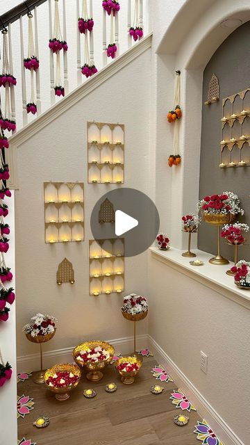 Diwali House Decoration Ideas, Mehndi Decor At Home, Mehndi Decoration Ideas At Home, Mehndi Decoration Ideas, Kavita Krishnamurthy, Ganpati Decoration Theme, Diy Floral Decor, Diwali Decorations At Home, Diwali Decoration Items