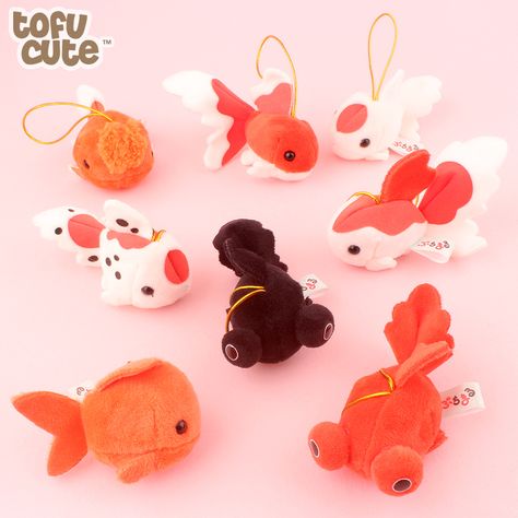 Buy Authentic AMUSE Puchimaru Kawaii Goldfish Charm at Tofu Cute Goldfish Stuffed Animal, Sewing Stuffed Toys, How To Draw Plushies, Good Design Product, Kawaii Plushies Aesthetic, Goldfish Plush, Kawaii Goldfish, Goldfish Keychain, Plushie Inspiration