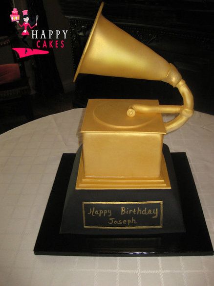 Music Cake Ideas, Music Cake, Grammy Party, Pinterest Cake, Cake Business, Unique Cakes, Gold Birthday, Cake Inspiration, Grammy Awards