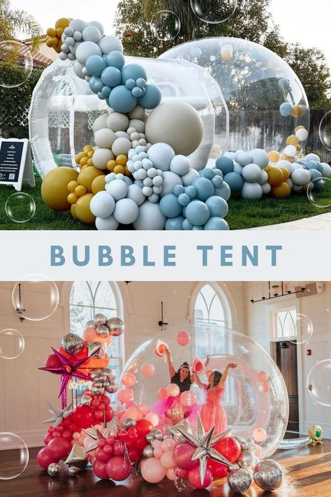 Bubble Dome Party, Inflatable Bubble Tent, Inflatable Bubble House, Bubble Tent Picnic Ideas, Bubble House Party, Bubble Tent Party, Balloon Dome, Bubble Tents, Camping House