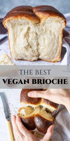 Vegan Brioche, Vegan Bread Recipe, Brioche French Toast, Vegan Baking Recipes, Brioche Bread, Vegan Bakery, French Bread, Vegan Dessert Recipes, Vegan Treats