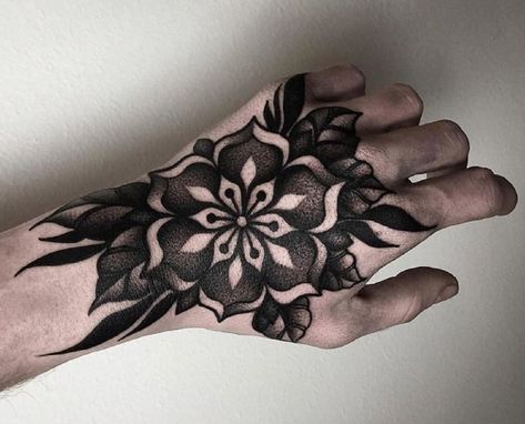 Flower Hand Tattoo, Japanese Hand Tattoos, Herren Hand Tattoos, Hand And Finger Tattoos, Hand Tats, Cool Tattoos For Guys, Small Hand Tattoos, Hand Tattoos For Guys, Aesthetic Tattoo