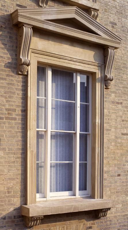 Window Surround | Haddonstone Cast Stone Window Surround, Window Surround Exterior, Front Window Design, Plaster Design, Small House Remodel, Window Structure, Historic Windows, Georgian Fireplaces, Small House Exteriors