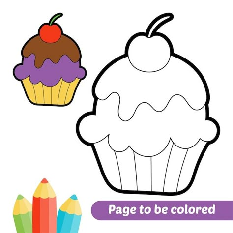 Colouring Worksheets For Kids, Eid Sweets, Cupcake Vector, Oil Pastel Drawings Easy, Free Kids Coloring Pages, Mazes For Kids, Montessori Toddler Activities, Cloth Dolls Handmade